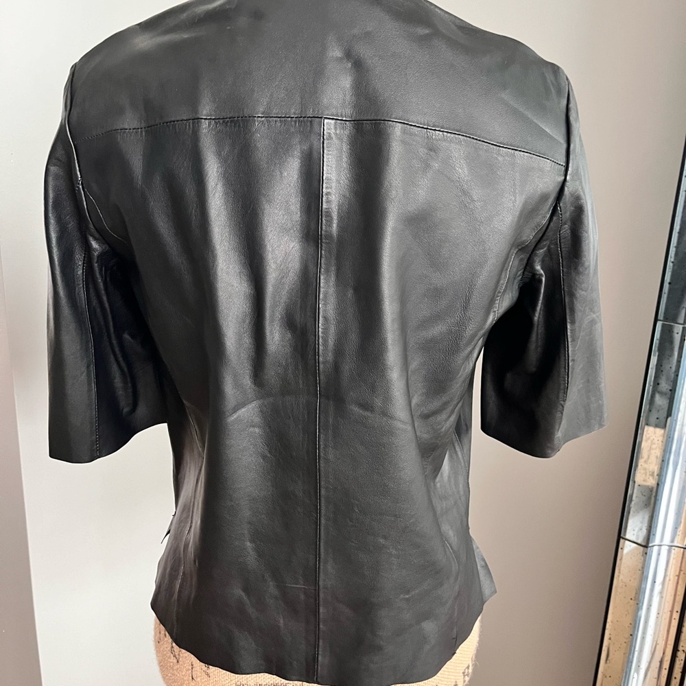Muubaa Black Genuine Leather Shirt, US4! - Picture 3 of 5